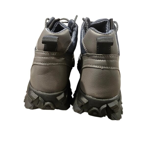 Indestructible Hightop Work Boots Size 12 Steel Toe NWB Vegan Leather Fable Grey